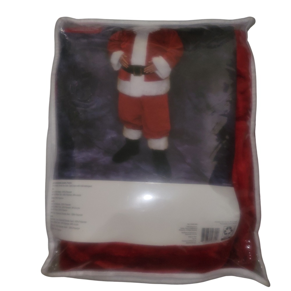 Holiday Time Men's Santa Claus Costume Set with Hat Beard Wig and Boot‎ Tops